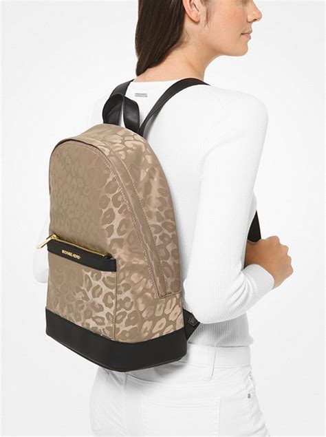 michael kors morgan leopard backpack|Michael Kors calf hair bag.